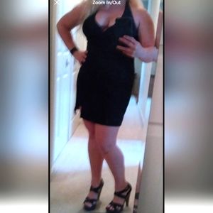 Sexy Little Black Halter Dress Fabric is 92% Nylon and 8% Spandex Women's Size M